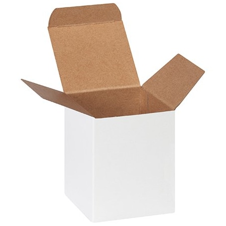 Bsc Preferred 3 x 3 x 4'' White Reverse Tuck Folding Cartons, 250PK BUY00023835